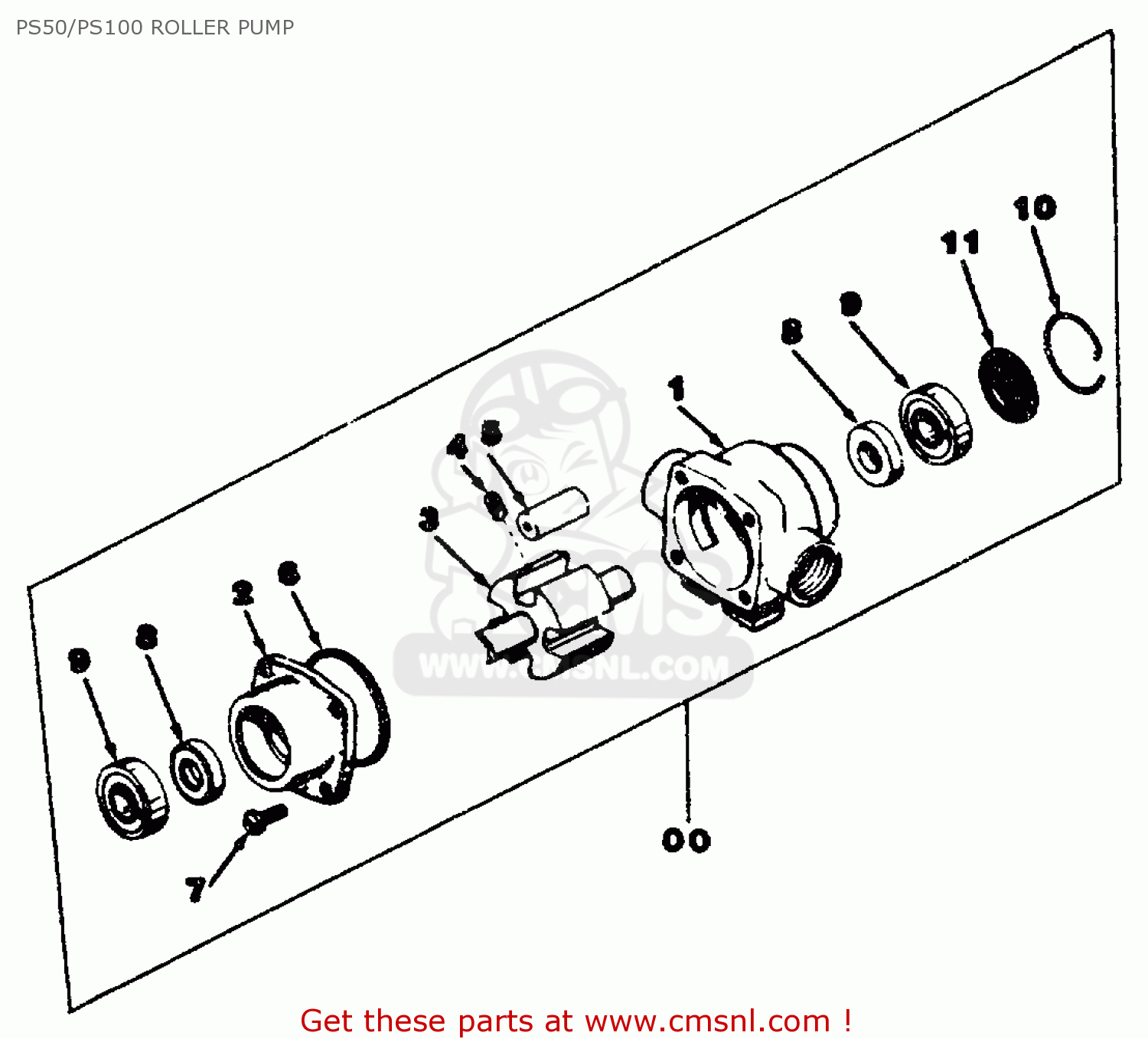 Yamaha PS50/PS100/B15/B24 MOTO-4 1987 parts lists and schematics
