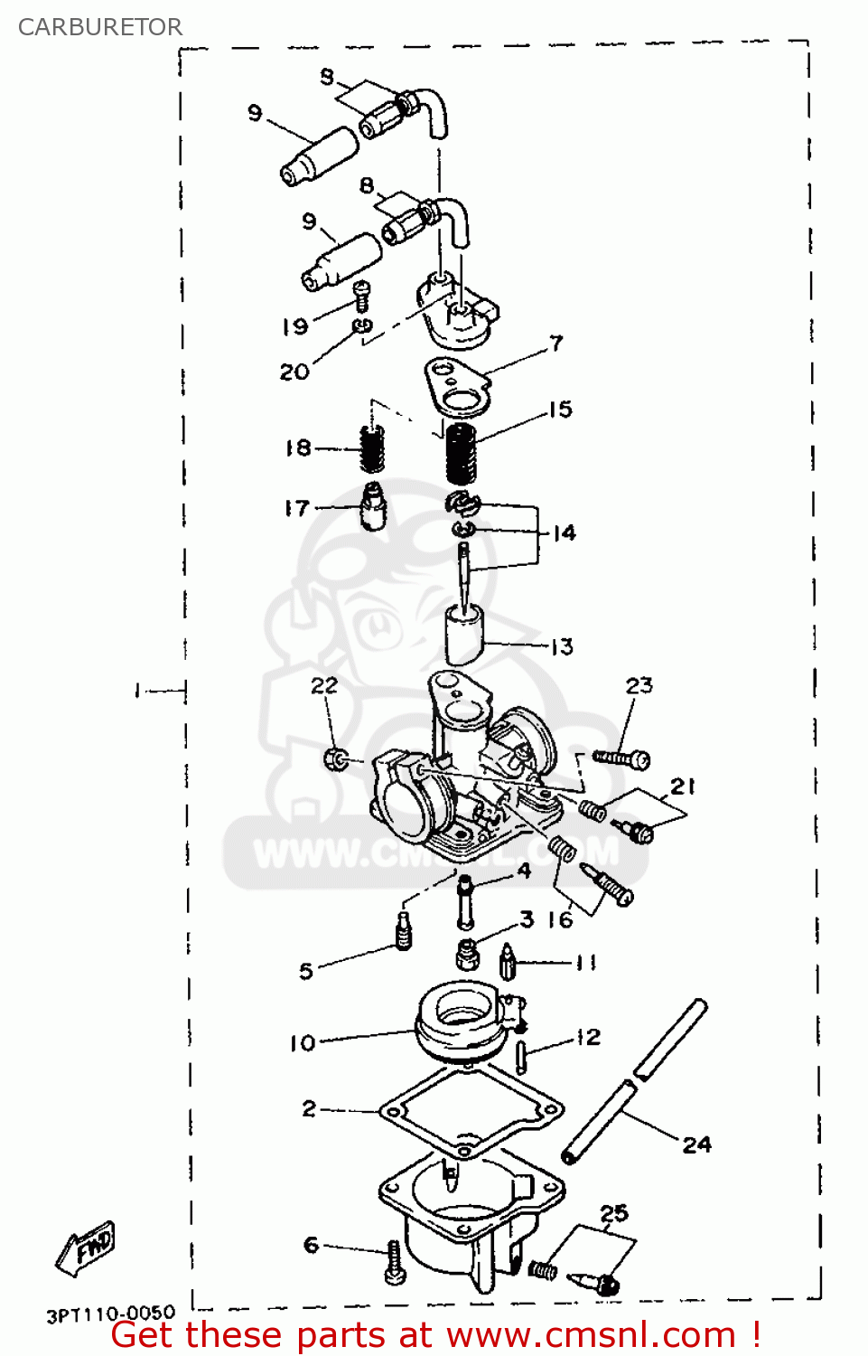 Yamaha PW50 1990 3PT4 FRANCE 203PT-351F1 CARBURETOR - buy original ...