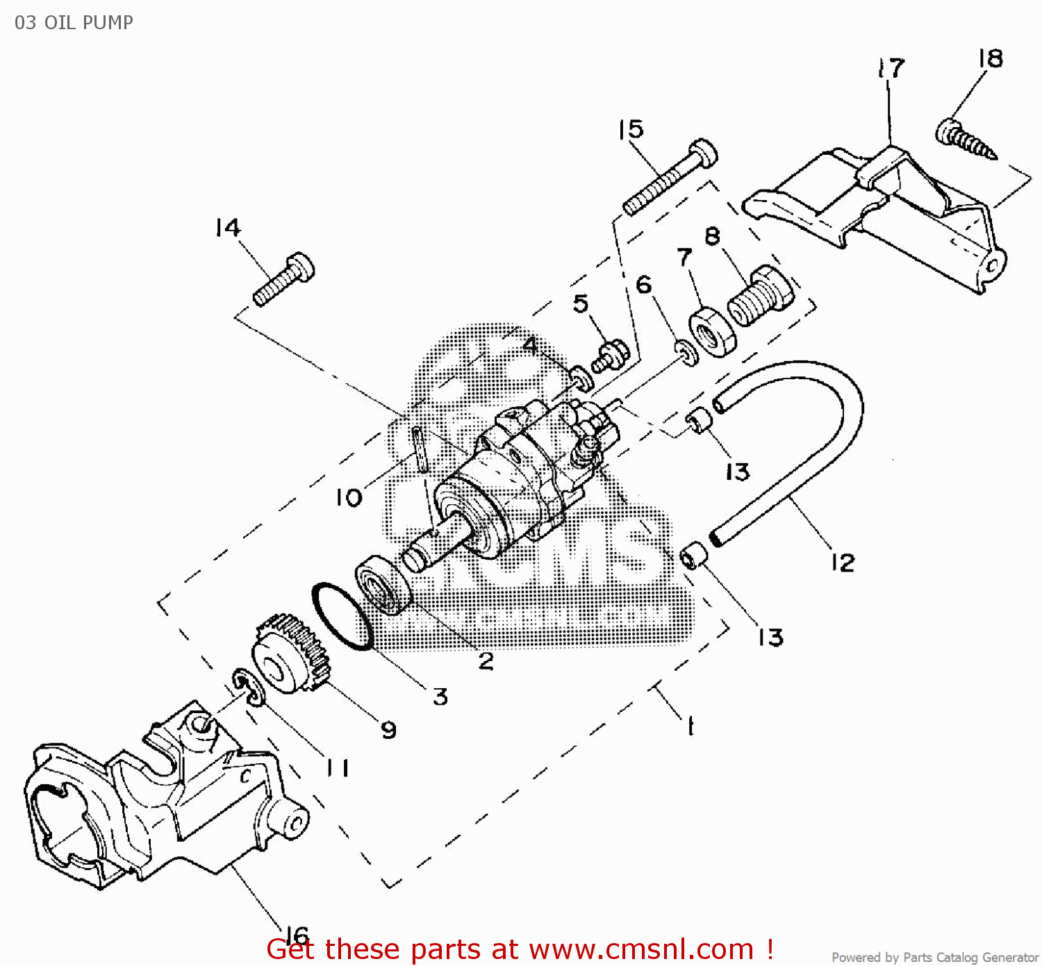 Yamaha PW50 2015 2SA5 EUROPE 1P2SA300E1 03 OIL PUMP buy original 03 OIL PUMP spares online
