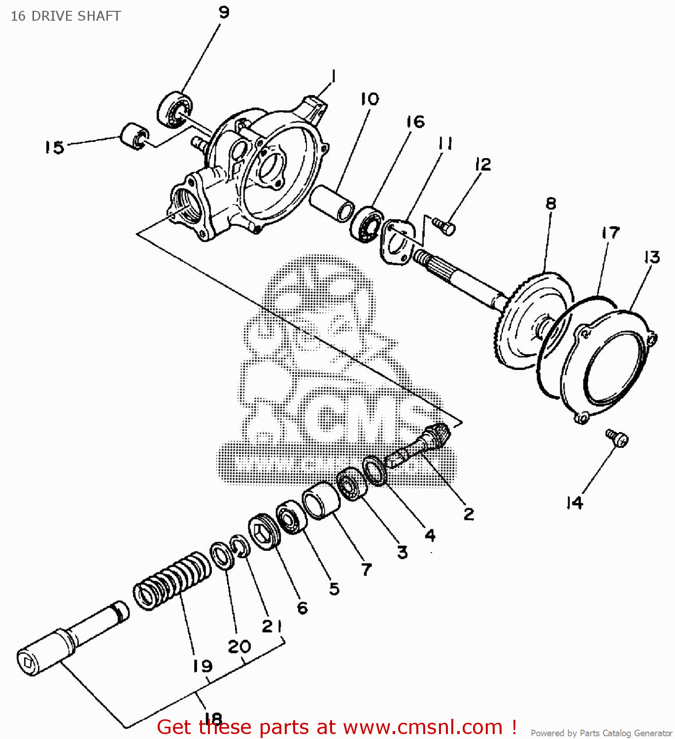 Yamaha PW50 2018 2SAE EUROPE 1T2SA300E1 16 DRIVE SHAFT buy original