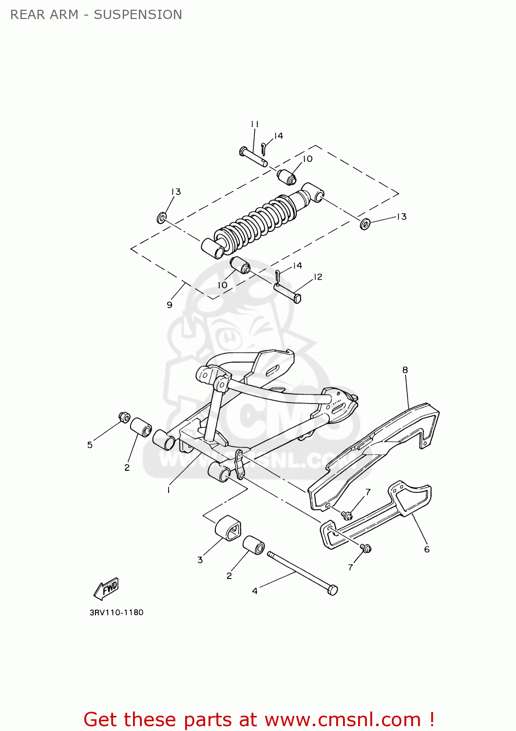 Pw80 Rear Brake Spring Yamaha PW80-1 2000 (Y) USA parts lists and schematics