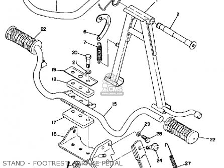 Yamaha RD125 1975 USA パーツリストと回路図