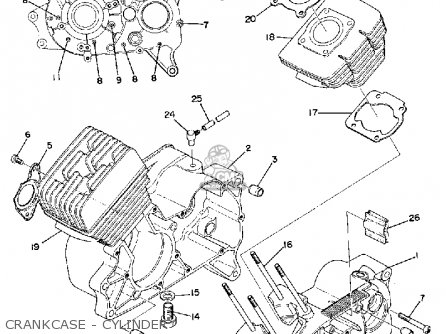 Yamaha RD125 1975 USA parts lists and schematics