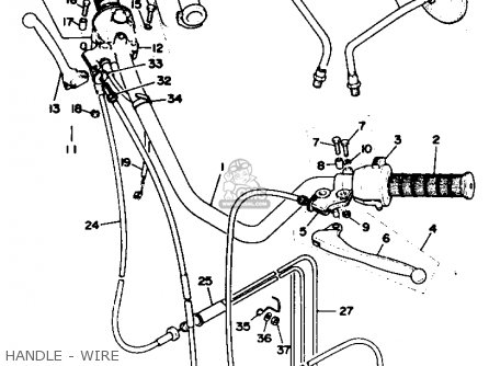 Yamaha RD125 1976 USA parts lists and schematics