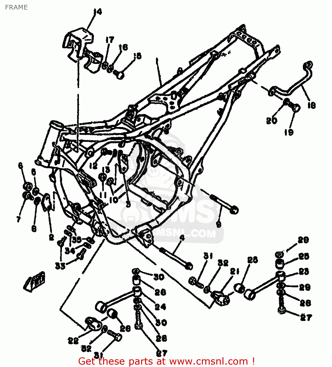 Yamaha RD250LC 1981 4L1 EUROPE 214L1-332E2 FRAME - buy original FRAME ...