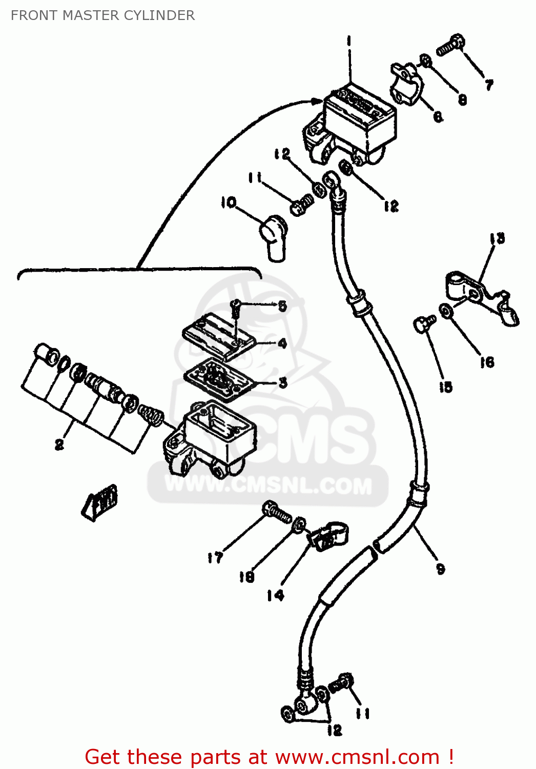 Yamaha RD250LC 1981 4L1 EUROPE 214L1-332E2 FRONT MASTER CYLINDER - buy ...