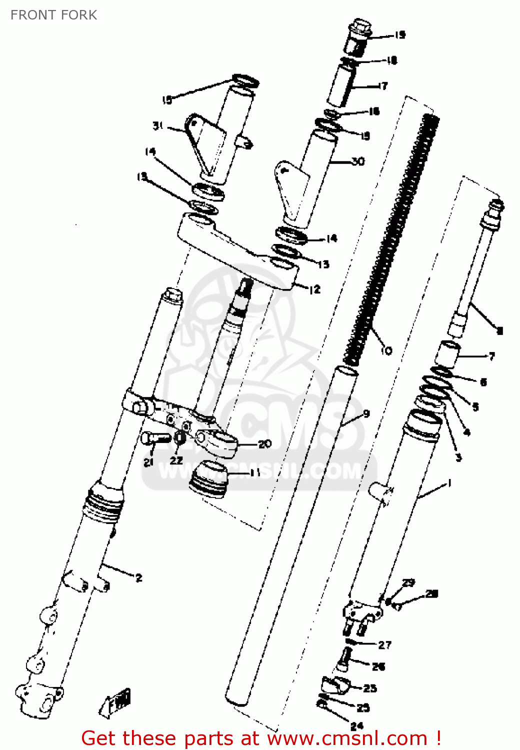 Вилка передняя yamaha. Yamaha Mint вилка передняя.