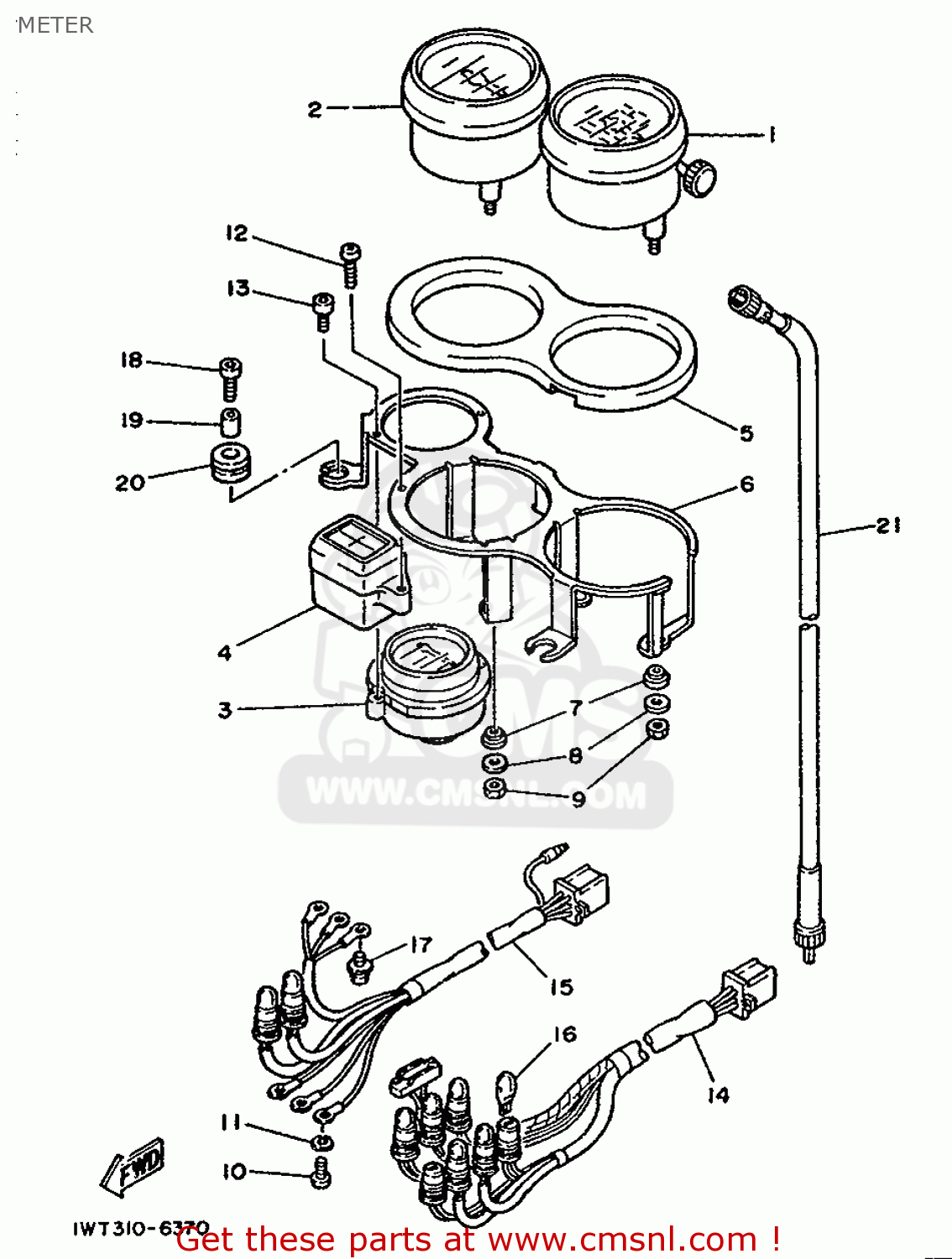 Yamaha RD350LCF 1986 1WT EUROPE 261WT-300E1 METER - buy original METER ...