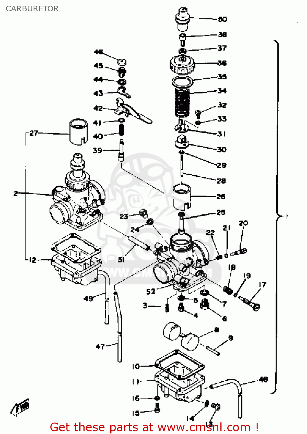 1976-1979 Gasket set KR Motordichtsatz Dichtsatz komplett YAMAHA RD 400 1A3