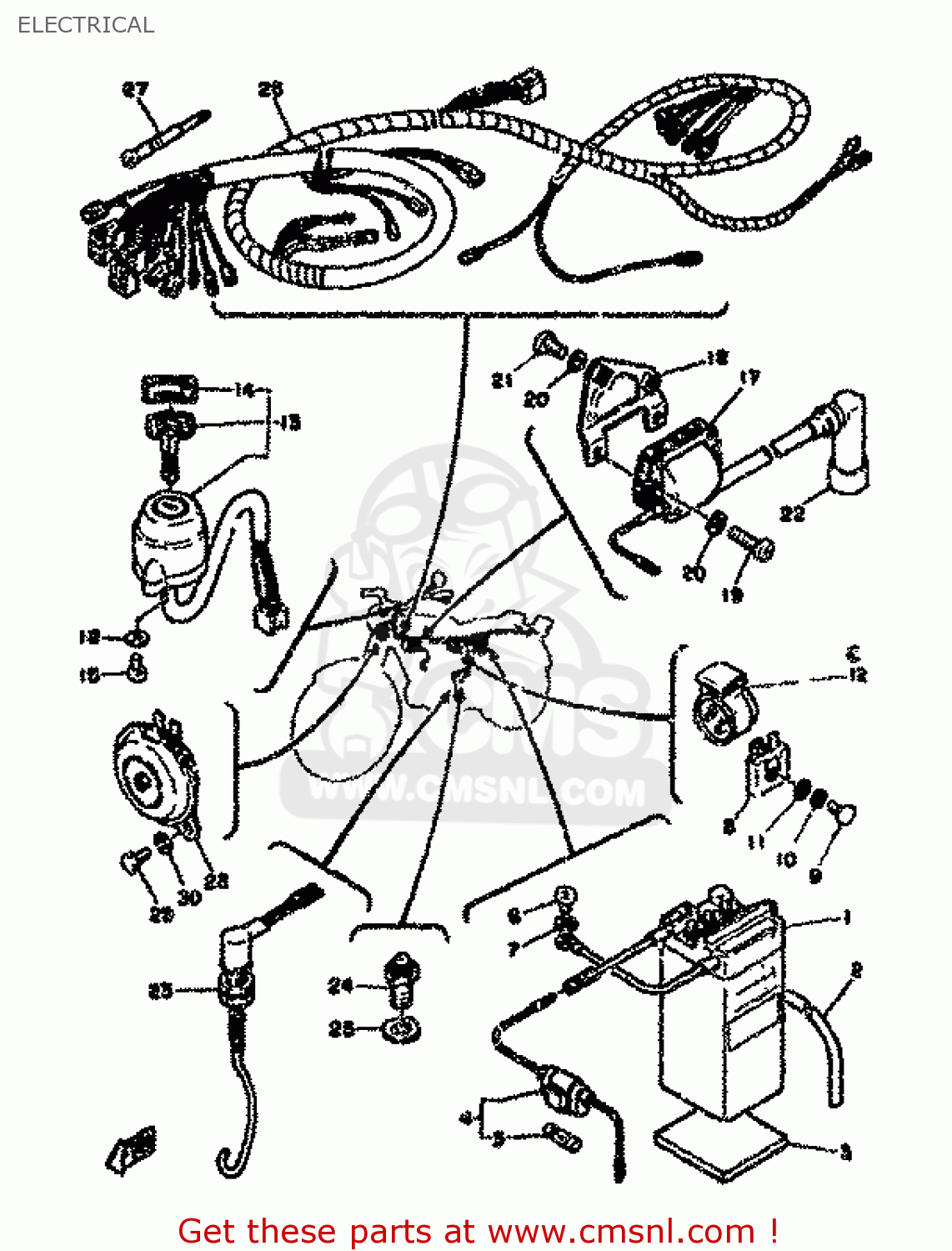 Yamaha RD50M 1979 2L4 EUROPE 2E028-198E5 ELECTRICAL - buy original ...