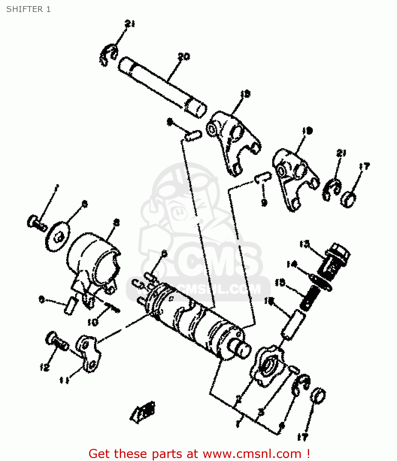 Yamaha RD50M 1979 2L4 EUROPE 2E028-198E5 SHIFTER 1 - buy original ...