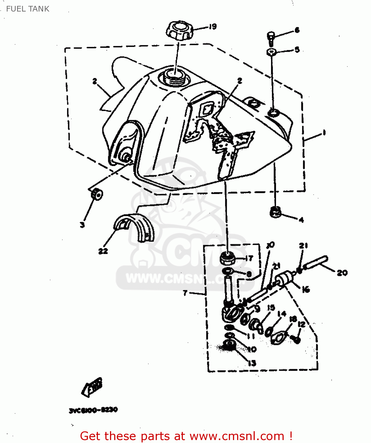 Yamaha RT180 1995 (S) USA FUEL TANK - buy original FUEL TANK spares online