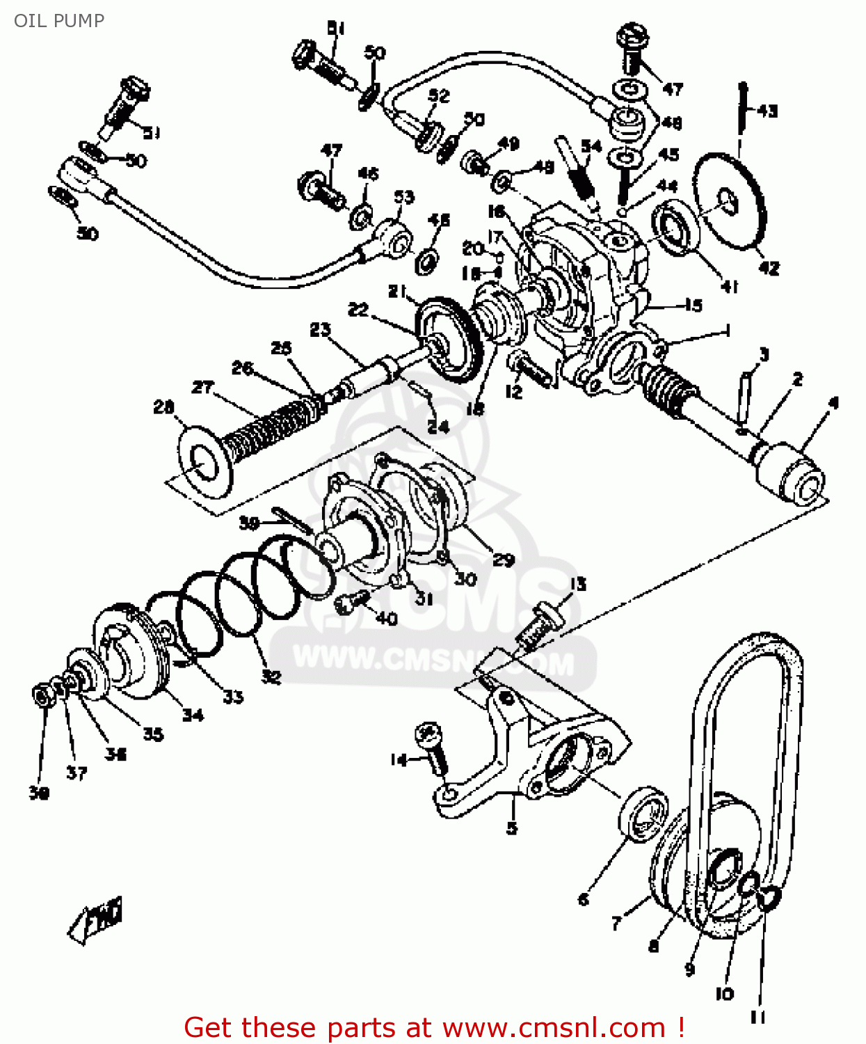 Yamaha SL351 1968 OIL PUMP - buy original OIL PUMP spares online