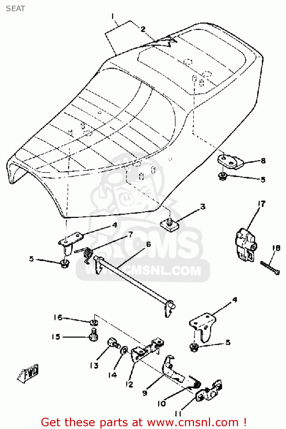 Yamaha SR250 1981 EXCITER1 USA SEAT buy original SEAT spares online