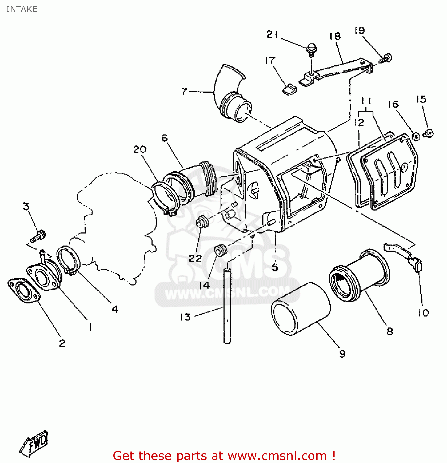 Yamaha SR250 1996 21L2 SPAIN 2621L-352S1 INTAKE - buy original INTAKE ...