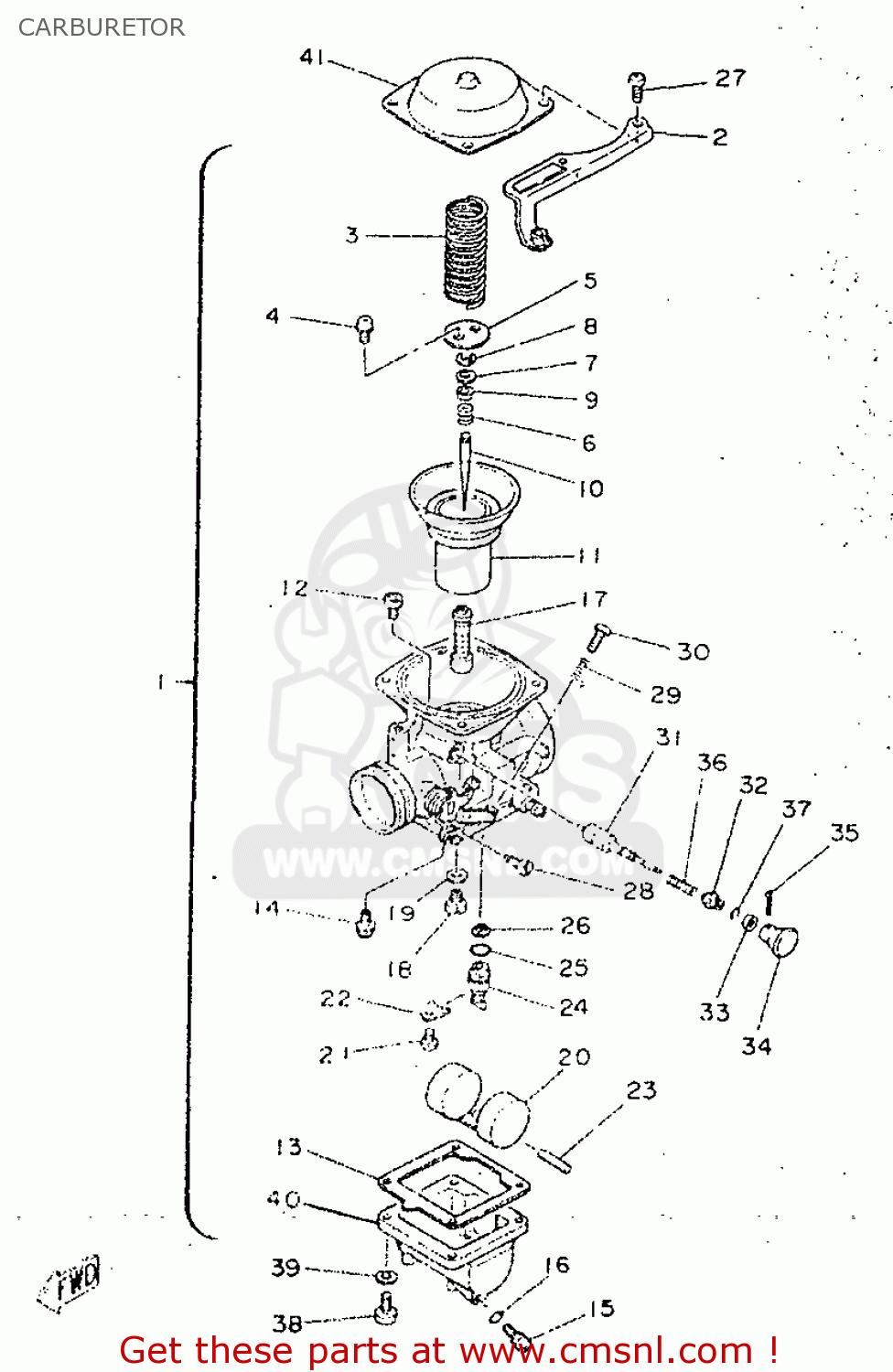 Yamaha SR250 1998 21L2 SPAIN 2821L-352S1 CARBURETOR - buy original ...