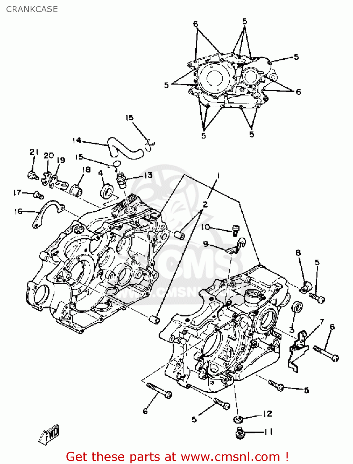 Yamaha SR250 EXCITER1 1982 (C) USA CRANKCASE buy original CRANKCASE