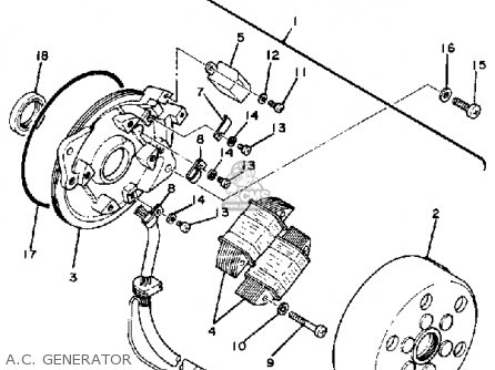 Yamaha SR250T 1981 EXCITER1 USA parts lists and schematics