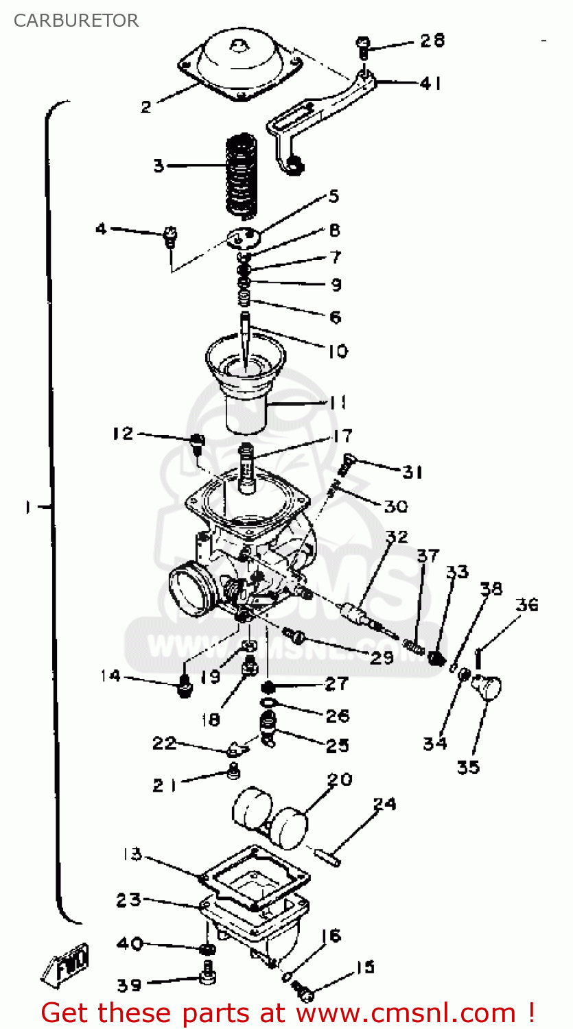 Yamaha SR250T 1981 EXCITER1 USA CARBURETOR - buy original CARBURETOR ...