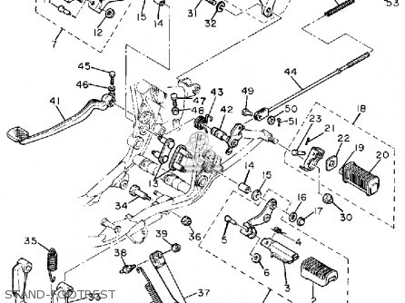 Yamaha Sr500 1981 (b) Usa parts list partsmanual partsfiche japanese 6 cylinder engine schematics 