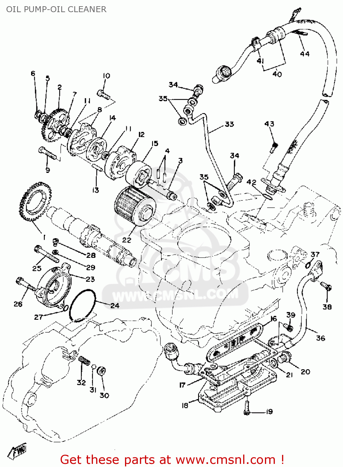 Yamaha SR500 1981 USA OIL PUMP-OIL CLEANER - buy original OIL PUMP-OIL ...