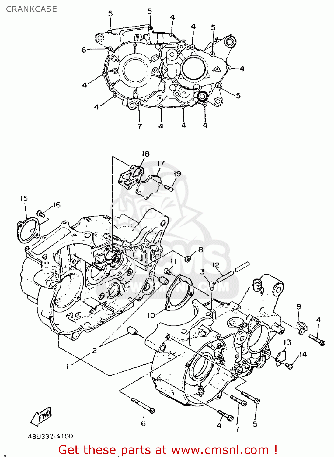 Yamaha Sr500 1988 3eb1 Germany 283eb-332g1 Crankcase - Buy Original 