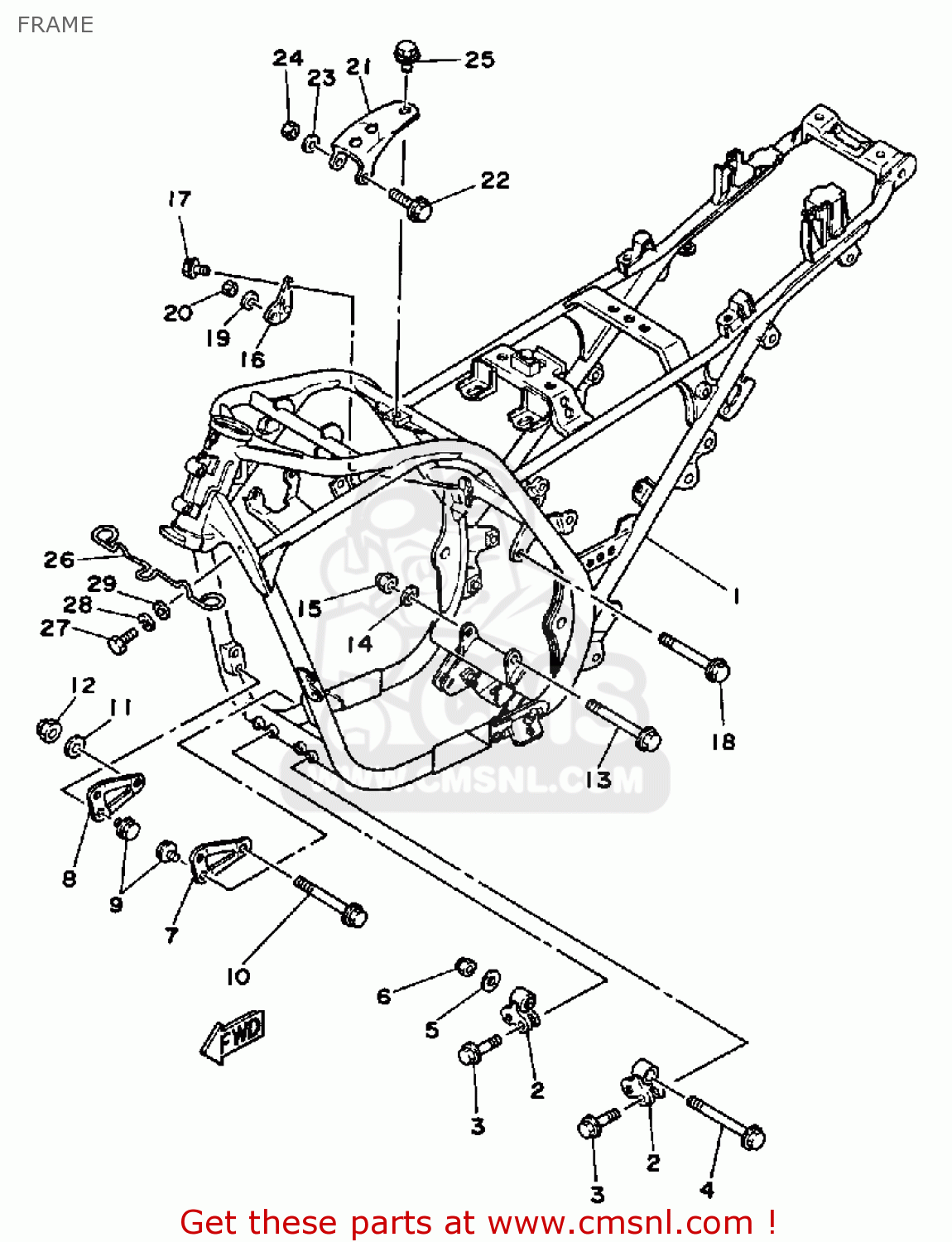 Yamaha SRX250T 1987 FRAME - buy original FRAME spares online