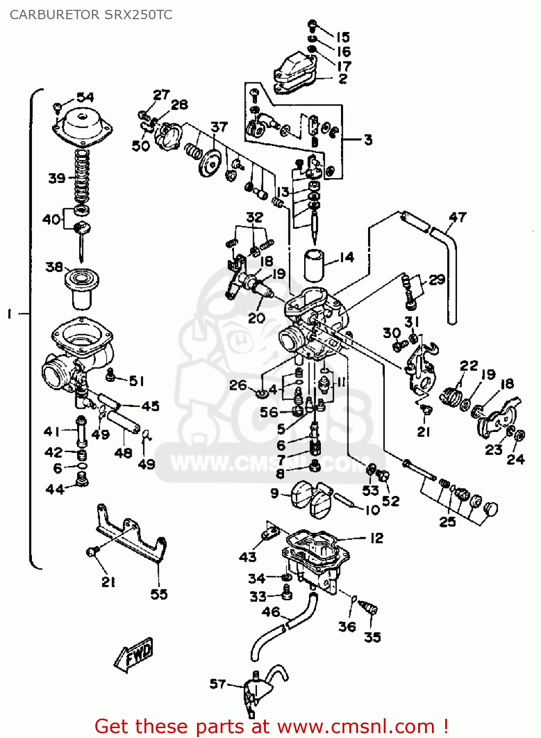 Yamaha SRX250TC 1987 CARBURETOR SRX250TC - buy original CARBURETOR ...