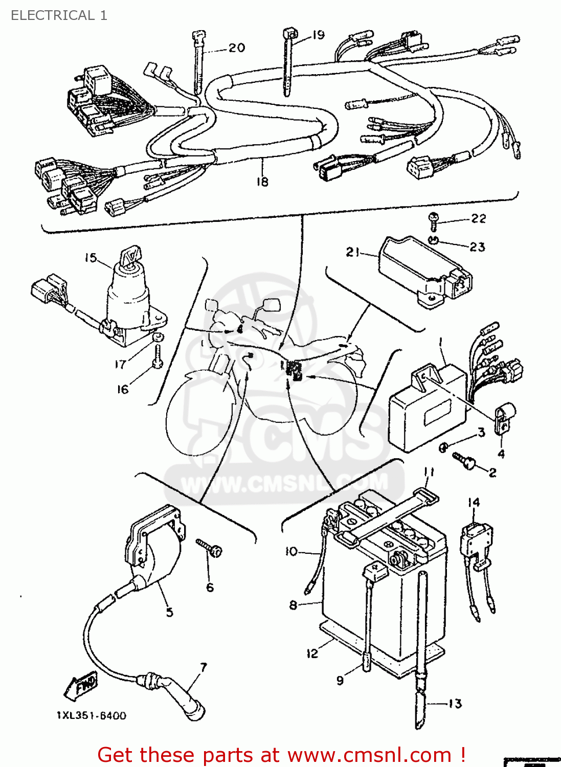 Yamaha SRX600 1986 1XL SPAIN 261XL-352S1 ELECTRICAL 1 - buy original ...