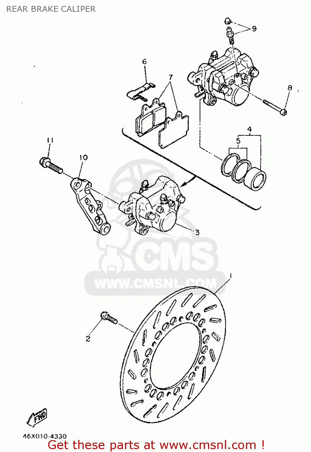 Yamaha SRX600 1987 1XL SPAIN 271XL-352S1 REAR BRAKE CALIPER - buy ...