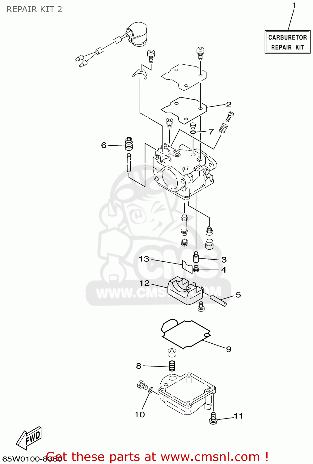 Yamaha T25TLRA 2002 REPAIR KIT 2 - buy original REPAIR KIT 2 spares online