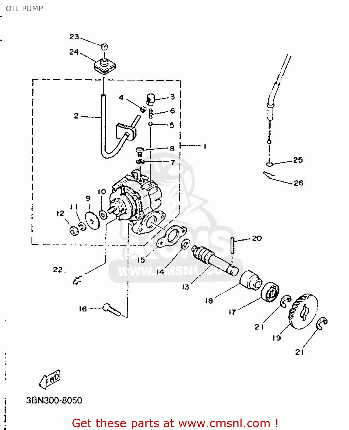 Yamaha TDR125 1991 3SH1 EUROPE 293SH-300E3 OIL PUMP - buy original OIL ...