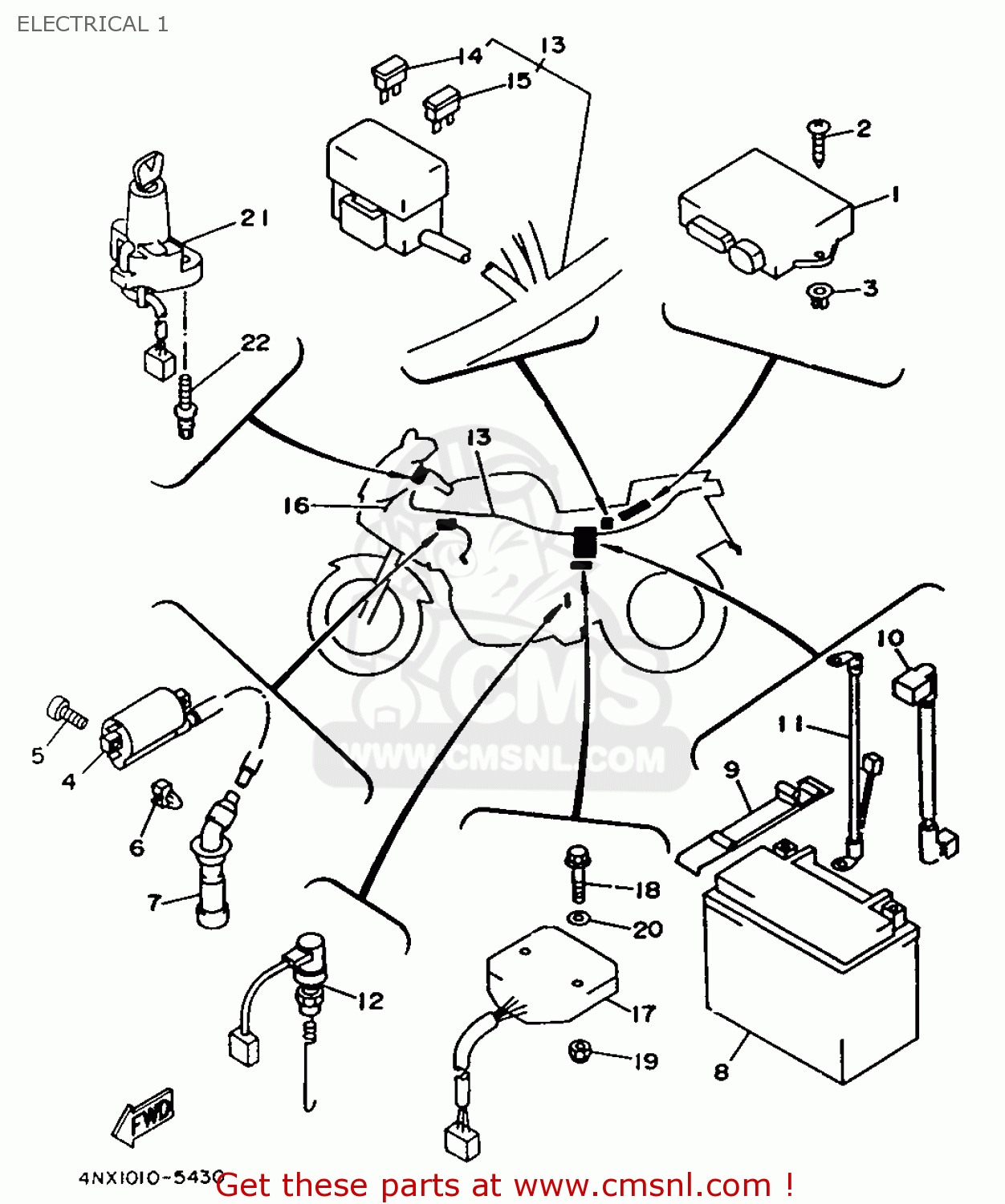 Yamaha TRX850 1996 4UN1 FRANCE 264UN-351F2 ELECTRICAL 1 - buy original