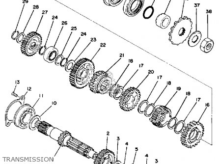 Yamaha TT500 OFFROAD 1977 USA parts lists and schematics