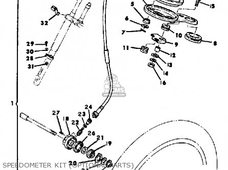 Yamaha TT500 OFFROAD 1980 (A) USA parts lists and schematics