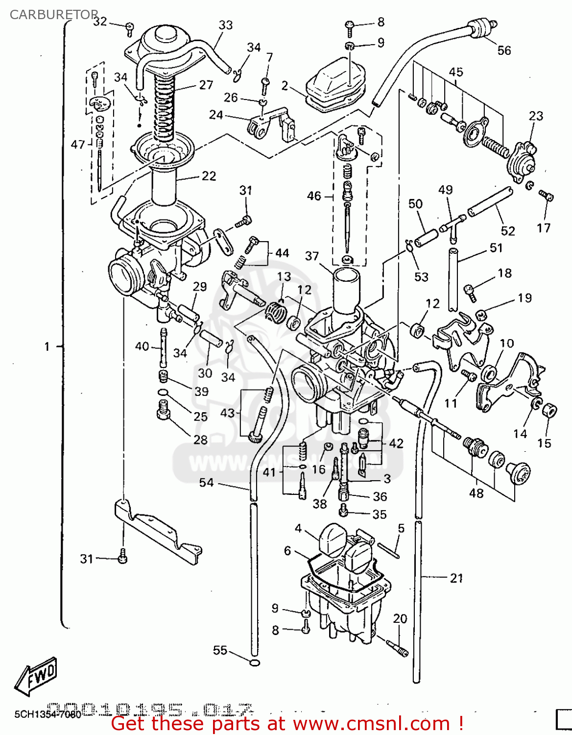 Yamaha TT600R 1997 5CH1 ITALY 275CH-300E2 CARBURETOR - buy original ...