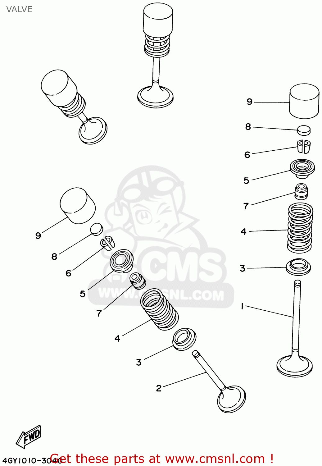 Yamaha TTR250 TTR250C 2001 (1) USA CALIFORNIA VALVE buy original