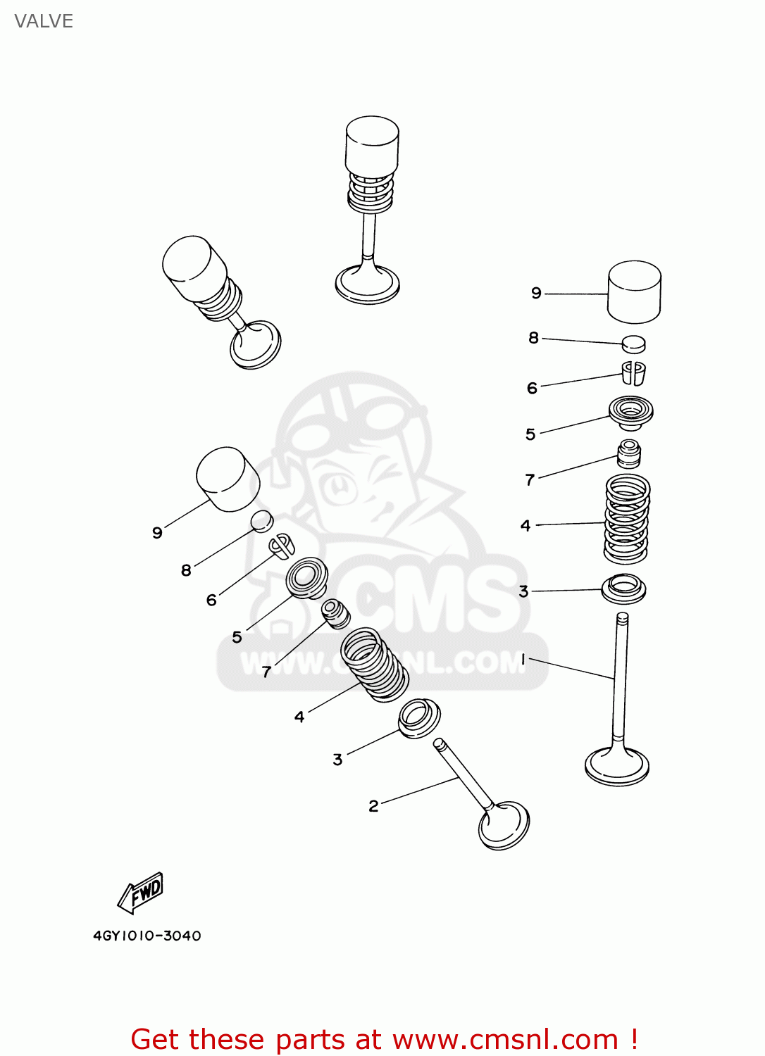 Yamaha TTR250 TTR250C 2003 (3) USA CALIFORNIA VALVE buy original