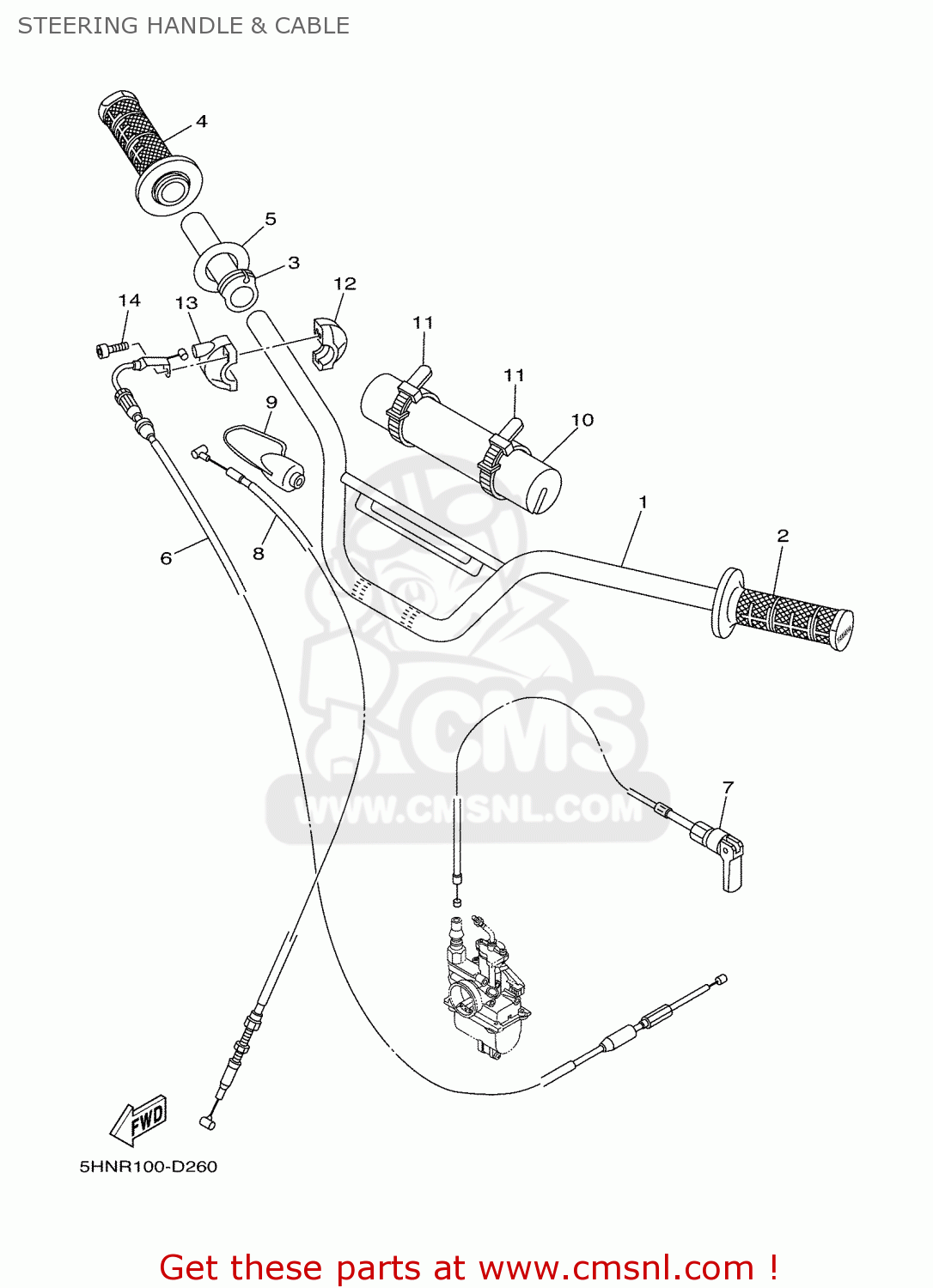 yamaha ttr 90 throttle cable