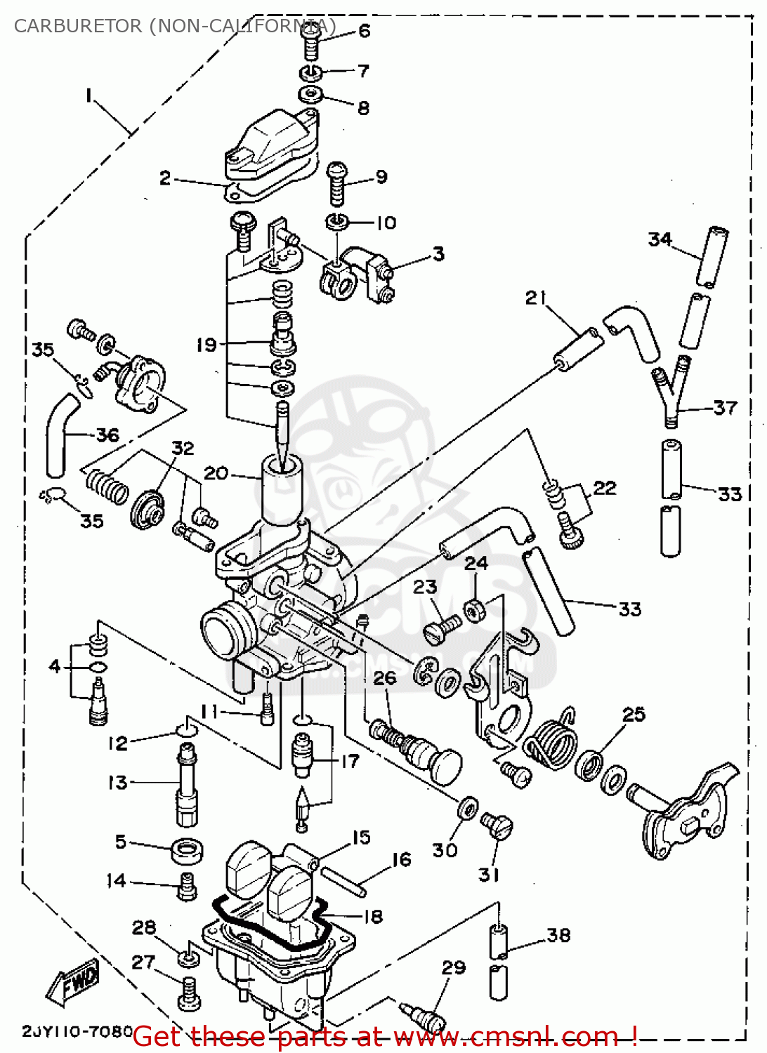 Yamaha TW200 TRAILWAY 1995 (S) USA CARBURETOR (NONCALIFORNIA) buy