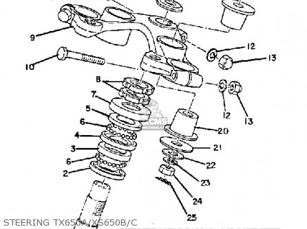 ヤマハTX650Ⅱパーツリスト Yamaha TX650 1974 1975 1976 USA パーツリストと回路図