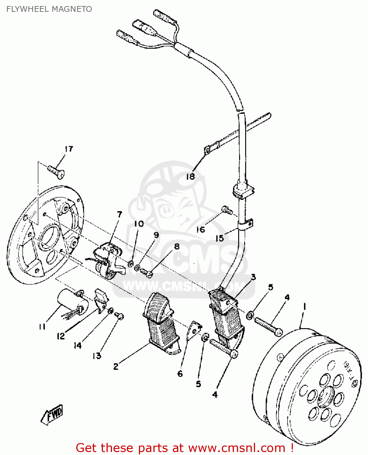 Yamaha Ty175 1975 Usa Flywheel Magneto - Buy Original Flywheel Magneto 