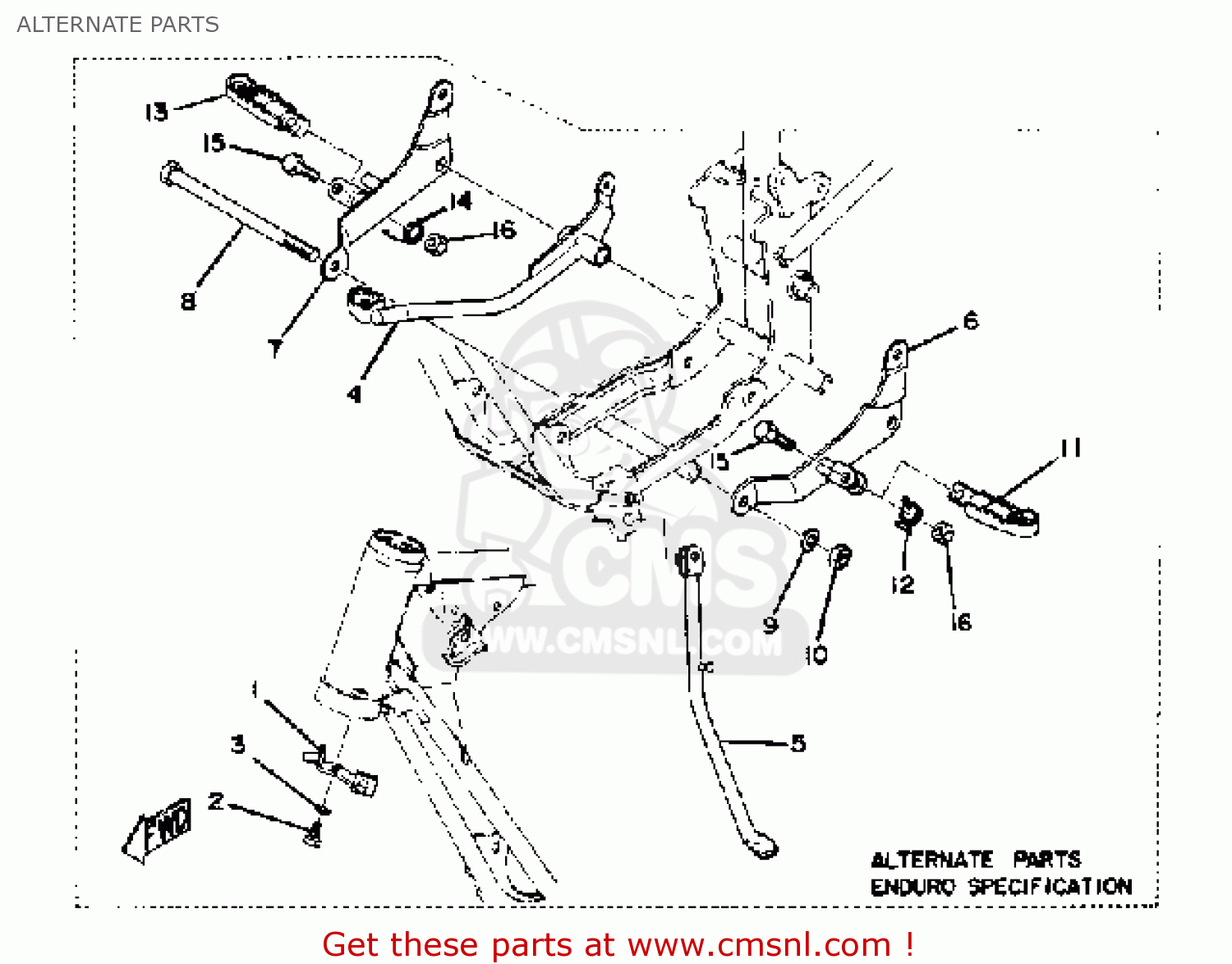 Yamaha TY80 1975 USA ALTERNATE PARTS buy original ALTERNATE PARTS