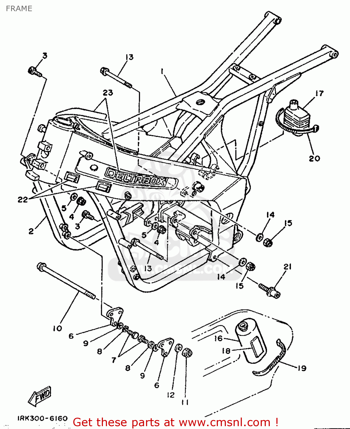 Yamaha TZ250S/TZ250 1986 1RK EUROPE 261RK-300E1 FRAME - buy original ...