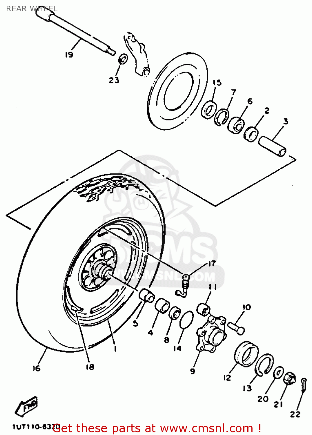 Yamaha V-max1200 1992 (n) Usa Rear Wheel - Buy Original Rear Wheel 