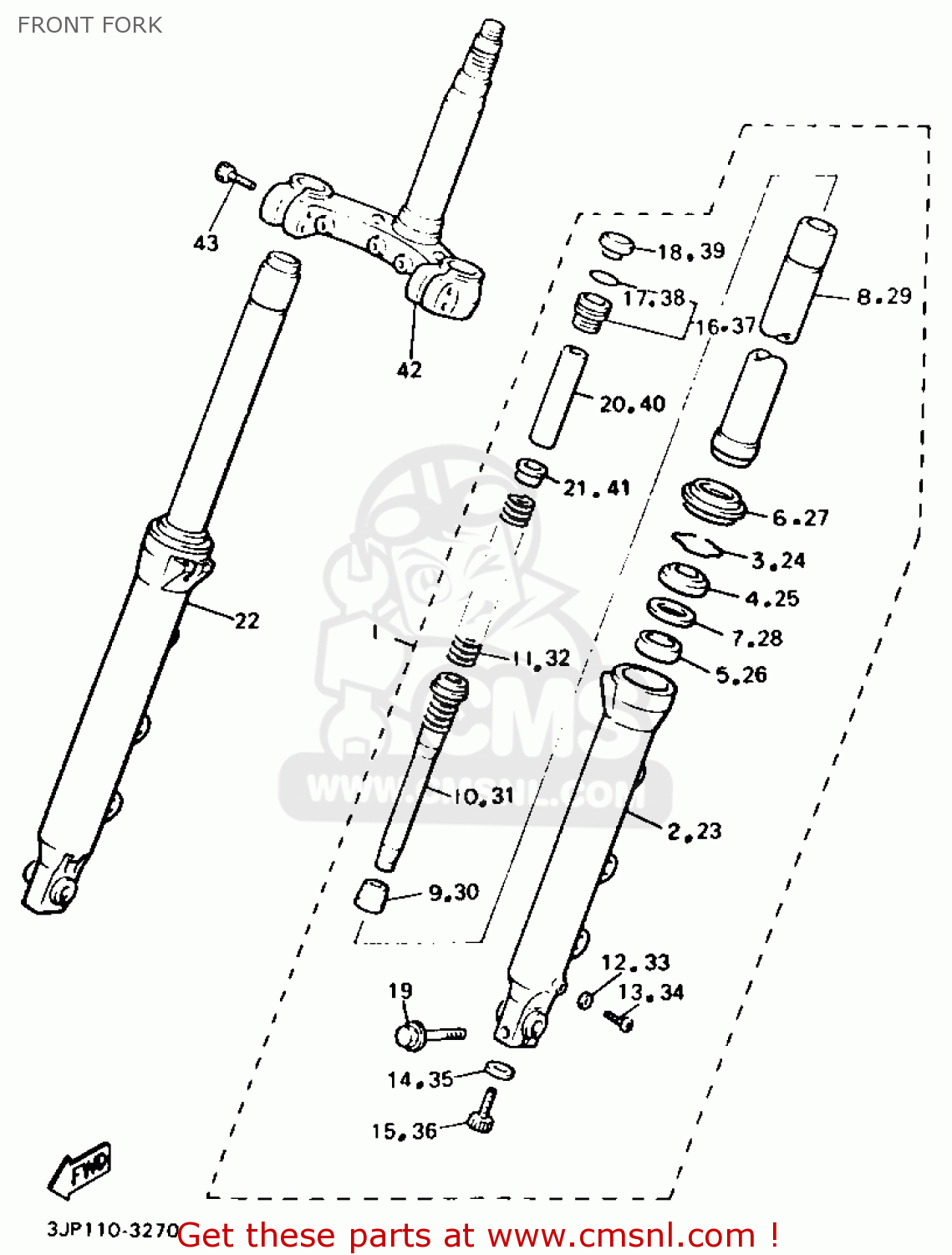 Yamaha V-max1200 1993 (p) Usa Front Fork - Buy Original Front Fork 