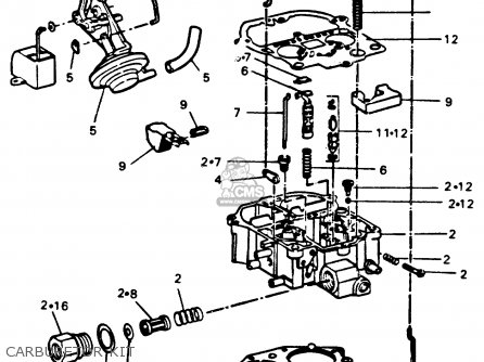 Yamaha V6 4.3 STERN DRIVE ENGINE 1990 parts lists and schematics