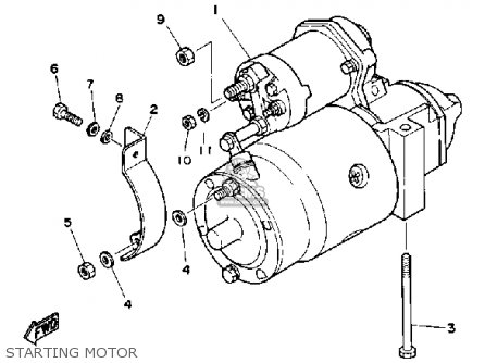 Yamaha V8 5.7 YEMS 1990 ENGINE parts lists and schematics