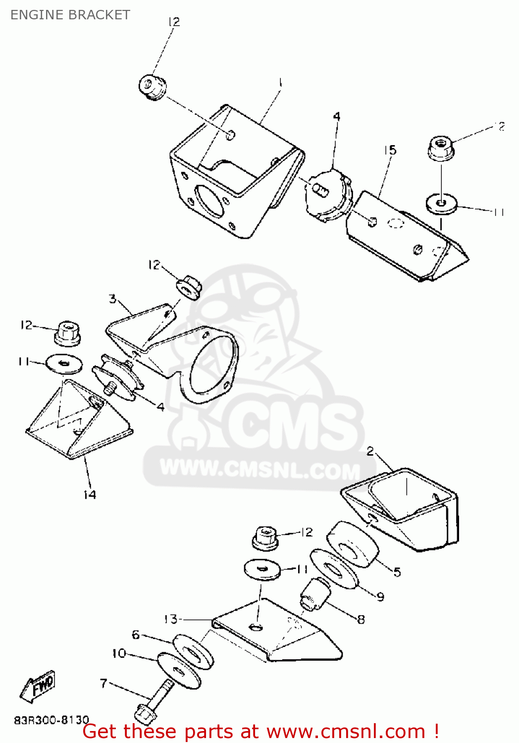 Yamaha VK540ER VIKING 1991 ENGINE BRACKET buy original ENGINE BRACKET
