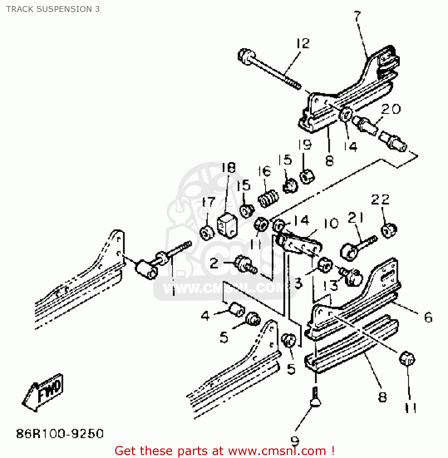 Yamaha VK540ER VIKING 1991 TRACK SUSPENSION 3 buy original TRACK